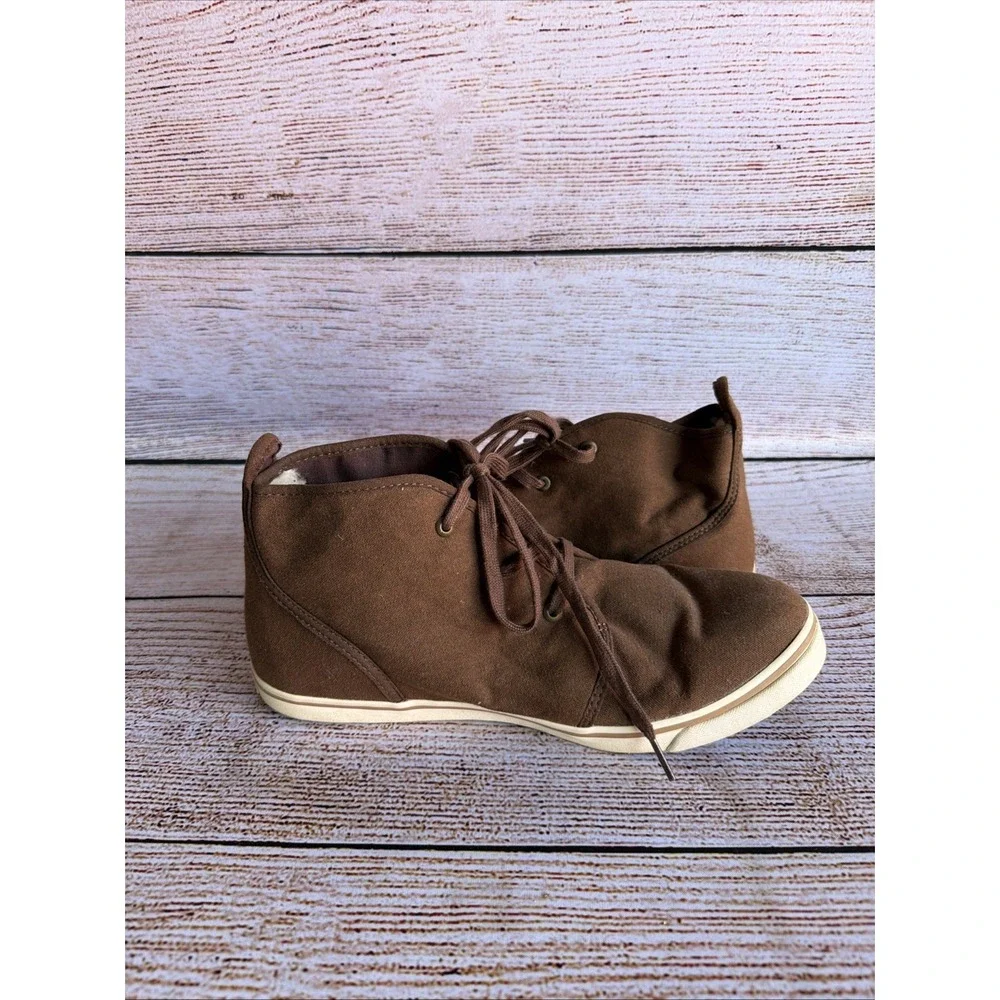 Ugg Australia Mens Brown Canvas Ankle Boots Size 11 Used Chukka Shoes
